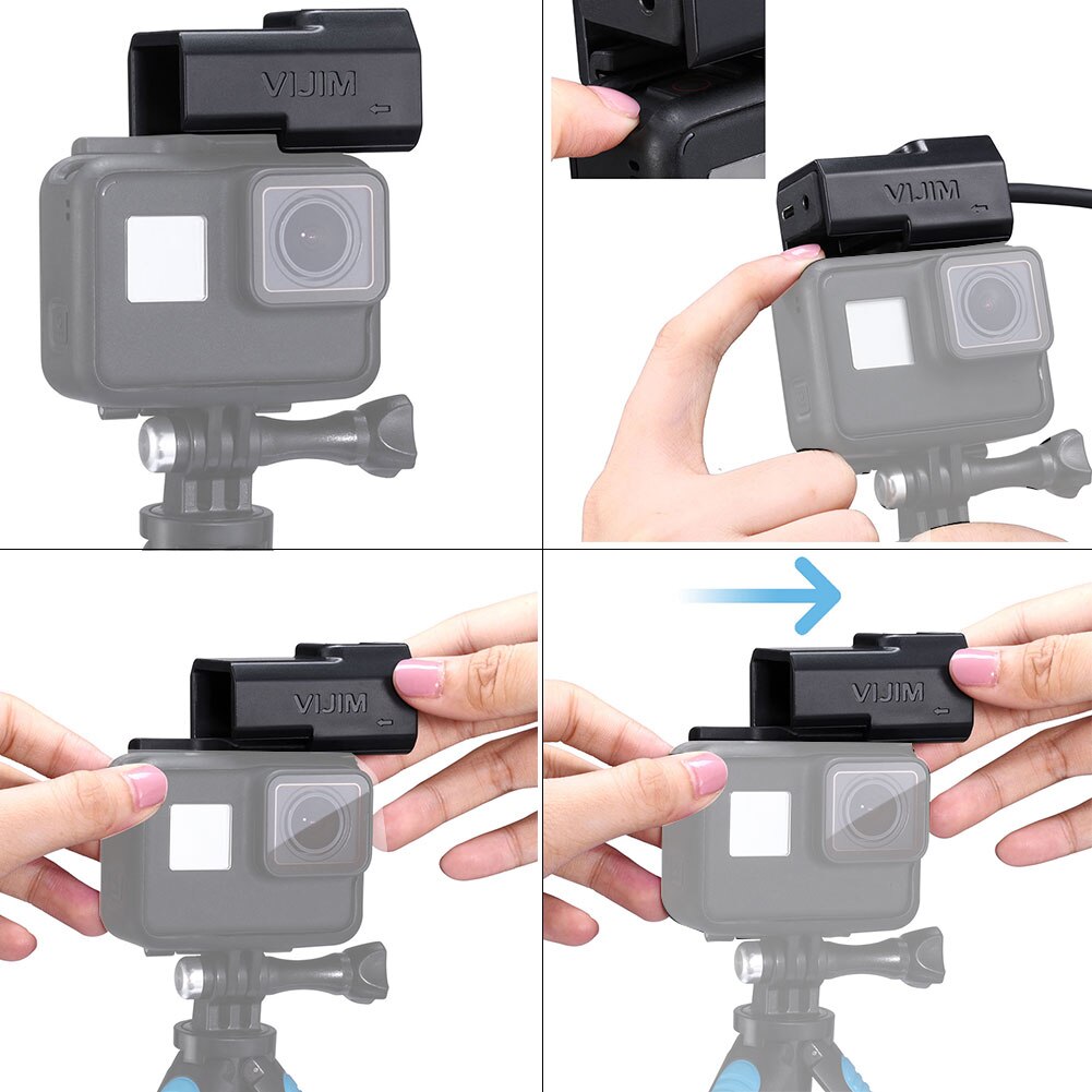 Action Kamera Zubehör Verlängerung Fall Tragbare Shoe Mount Adapter Mikrofon Halterung Quick Release Für GoPro Hero 7 6