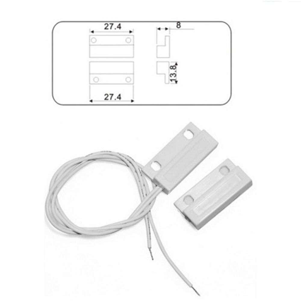 Wired Door Window Sensor Magnetic Switch Home Garage Apartment Alarm System Detector