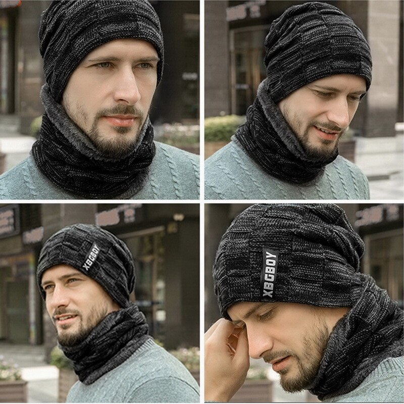 Brand Skullies Beanies Men's Winter Hats For Men Scarf Knitted Hat Cap Winter Beanie Hat Beany Male Homme X Gorro Bonnet Caps