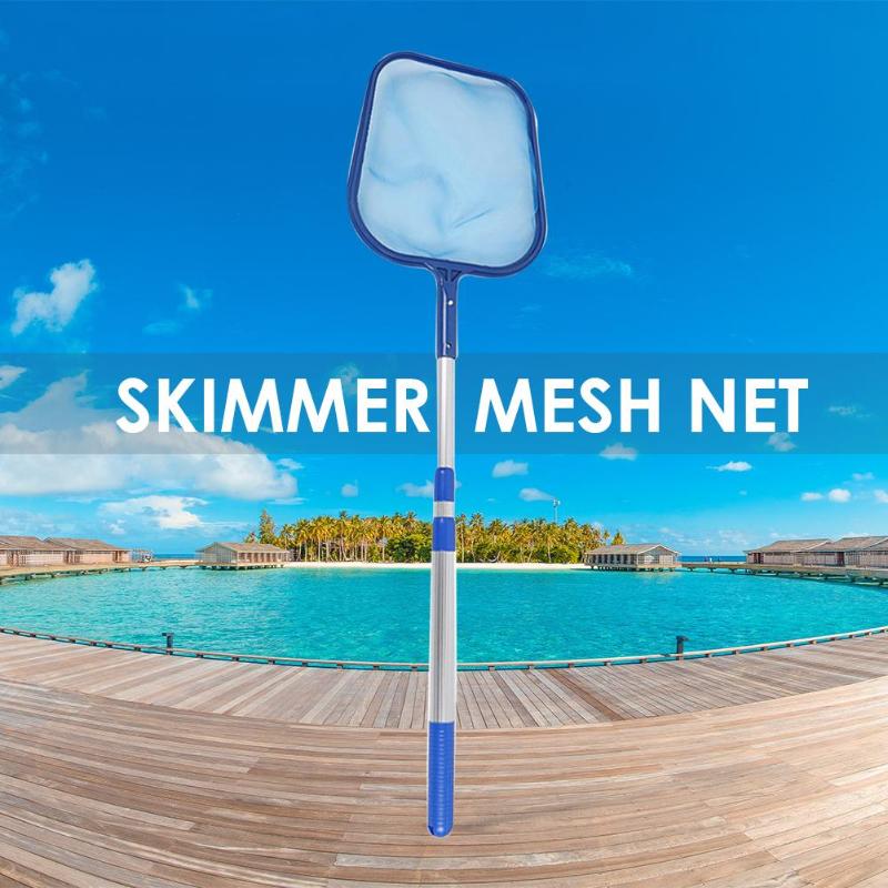 Blade skimmer mesh netrenser med teleskopstang til svømmebassinbad til rengøringsværktøj