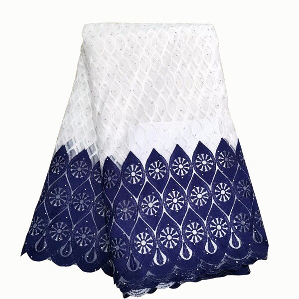 Lujo puro blanco negro africano tejido de malla y encaje de nigeriano francés tul encaje con piedras tela de encaje neto: royal blue