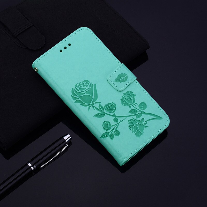 Flip Case for Alcatel 1C 5003D phone holster Wallet Leather Cases Card Slots: 3Green