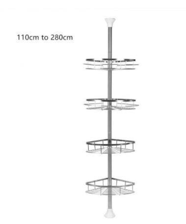 1PC Schlecht Edelstahl 4-schicht Regal Teleskop Badezimmer Ecke Regal Gestell Dusche Caddie Lagerung Schlecht verwöhnen Raum speichern: Default Title