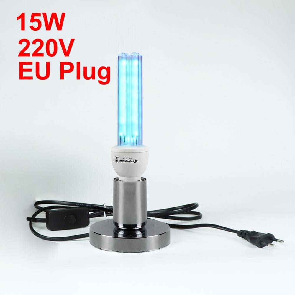UV Quarz Lampe Für Desinfektion Bakterizide Uv-Licht Sterilisator Deodorant Lampe E27 UVC CFL Ozon LED Ultra Violet Birne: 15W 220V With EUPlug / UVC Without Ozone