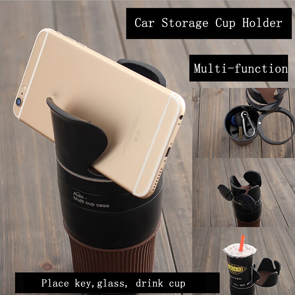 Portabotellas para coche multifunción, portabotellas giratorio, soporte para vasos, gafas de sol, organizador de teléfono, almacenamiento, accesorios de Interior de coche