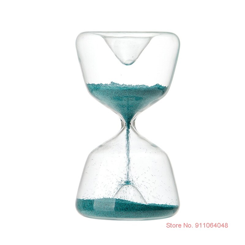 Fond de sablier de montagne symétrique géométrique, verre de sable surélevé, sans chronométrage, décoration de bureau, horloge de sable noir