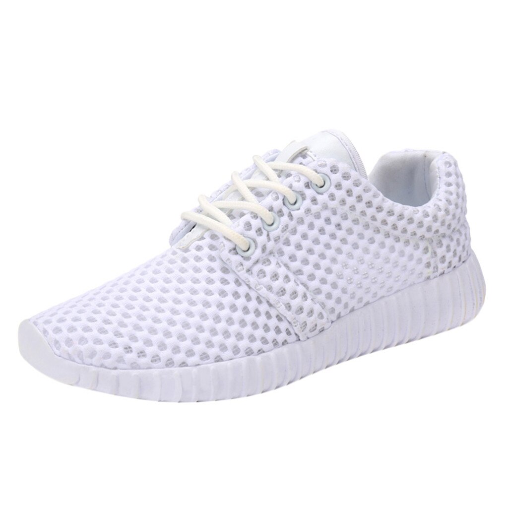 KANCOOLD Light Running Shoes White Sneakers Hollow Mesh Sport Shoes Men/Women Breathable chaussure homme zapatillas hombre: WH / 39