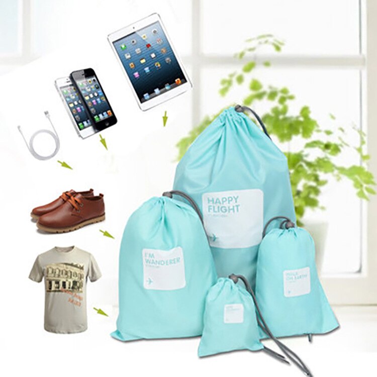 6 PCS Travel Storage Bag Set for Clothes Tidy Organizer Wardrobe Suitcase Pouch Travel Organizer Bag Case Shoes Packing Cube Bag