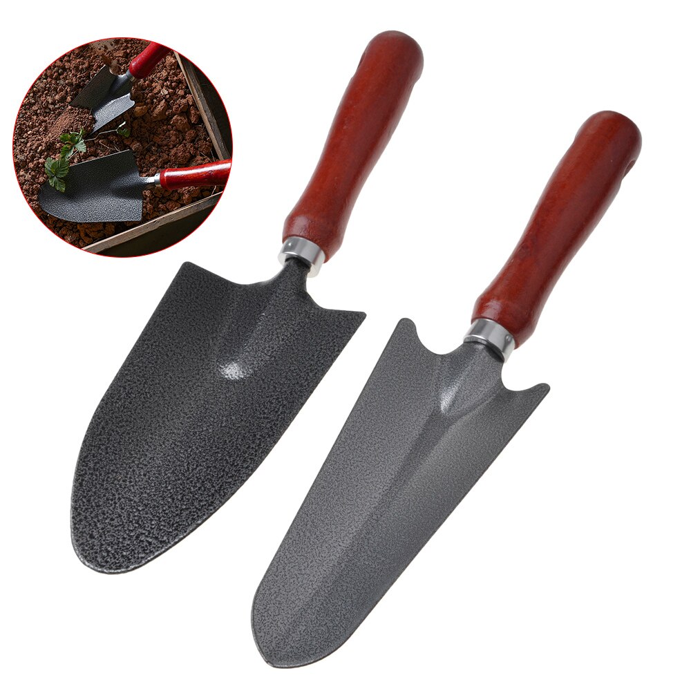 Transplanting seedlings 2 pieces/set of durable gardening tool set hand trowel transplanting shovel wooden handle