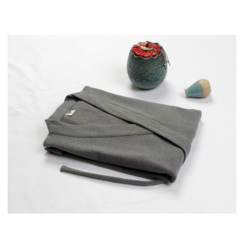 Japonés estilo Retro de algodón de los hombres pantalones de pijama conjunto antiguo tradicional Albornoz de Kimono trajes Hanfu dormir y salón