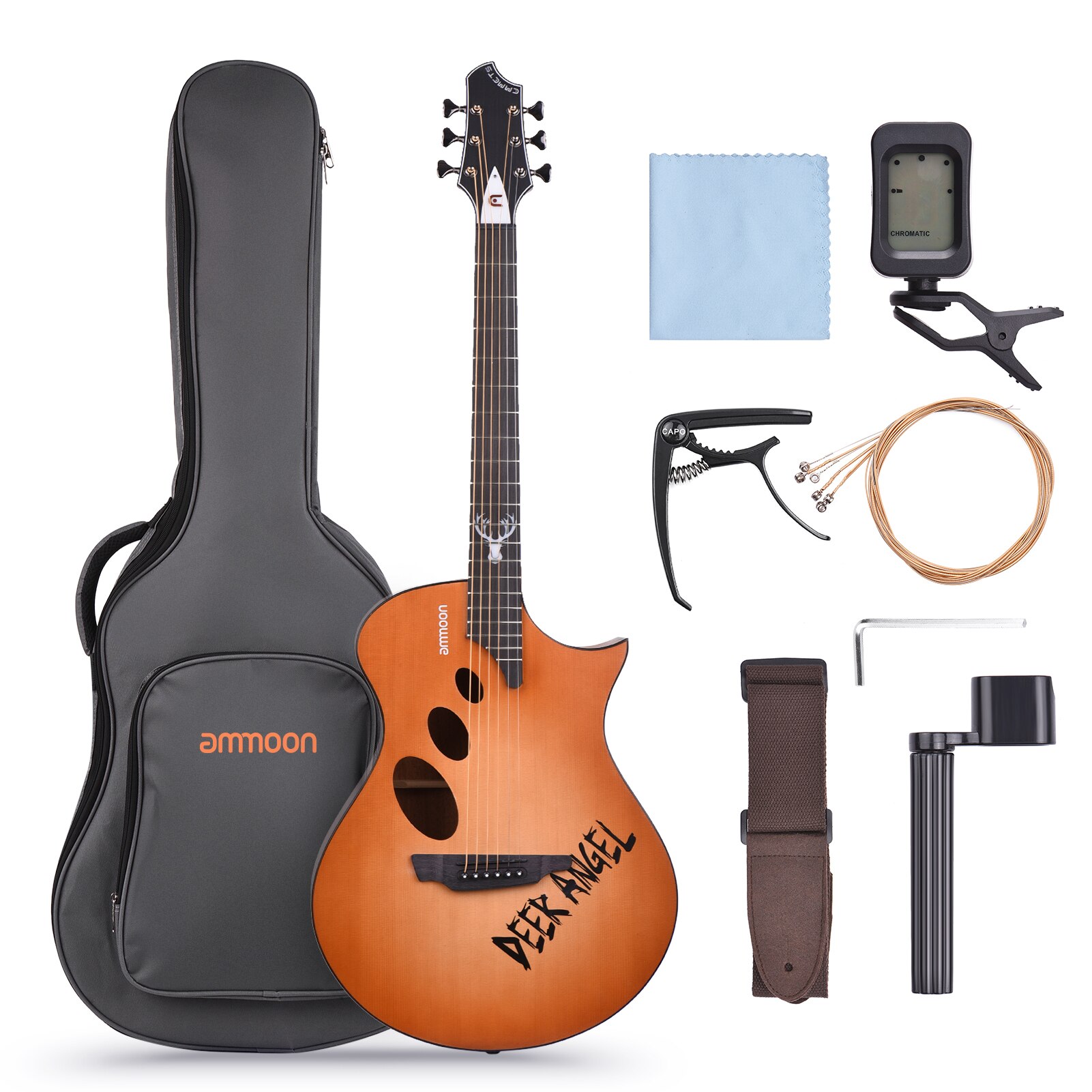 Ammoon 36/38/39/40/41 zoll Akustische Volk Gitarre Bausatz Cutaway Akustische Volk Gitarre Bausatz mit Gitarre Mithelfer