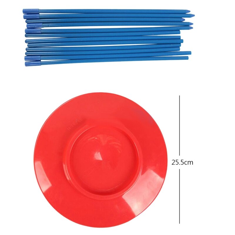 6 Sets Plastic Spinning Plate Juggling Props Performance Tools Kids Children Practicing Balance Skills Toy Home Outdoor Garden