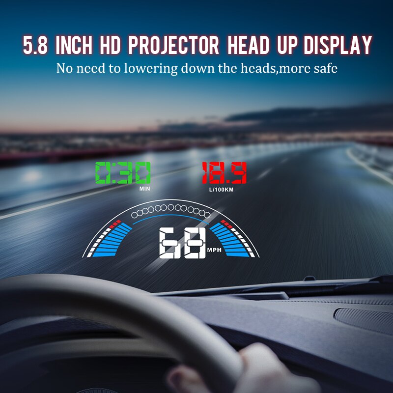 WiiYii S7 HUD head up display car OBD2 GPS temperatura hud speedometer For Auto Accesso electronics Data Diagnostic Tool