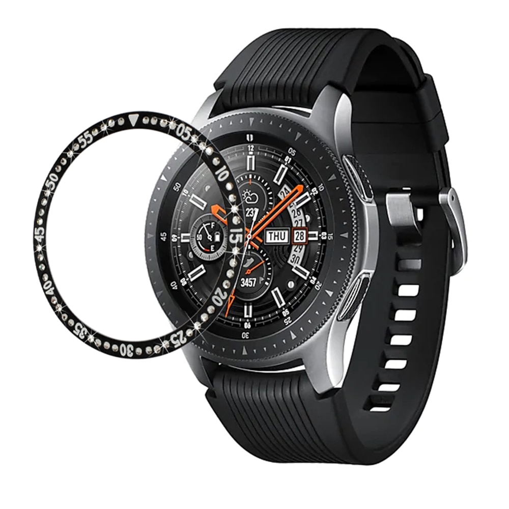 Bezel cover til samsung gear  s3 frontier metal-sæt diamant bezel til samsung galaxy watch 42mm 46mm ur tilbehør