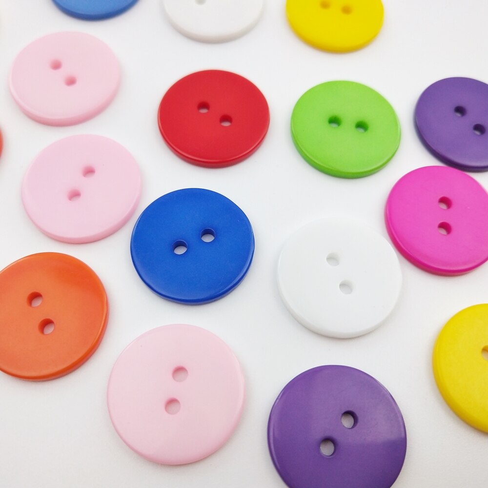 2 Holes Buttons Mix Color Plastic Button Handmade DIY Clothes Bags Coat Sewing Crafts Scrapbooking Accessories 6/9/11/13/15/20mm