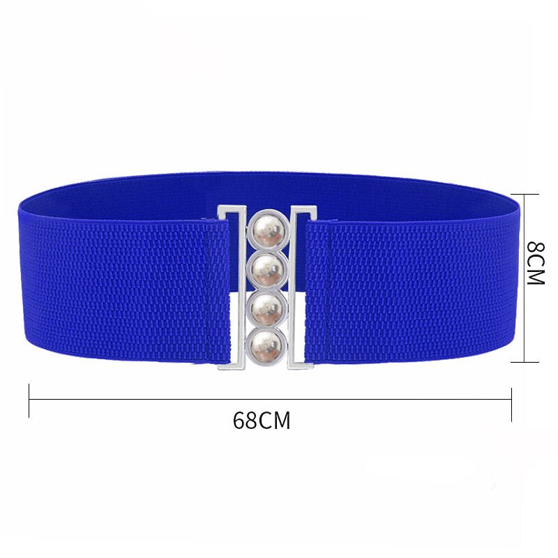Curele elastice late elastice de lux pentru femei rochie cu cataramă metalică argintie curea din țesătură corset feminin accesorii de îmbrăcăminte