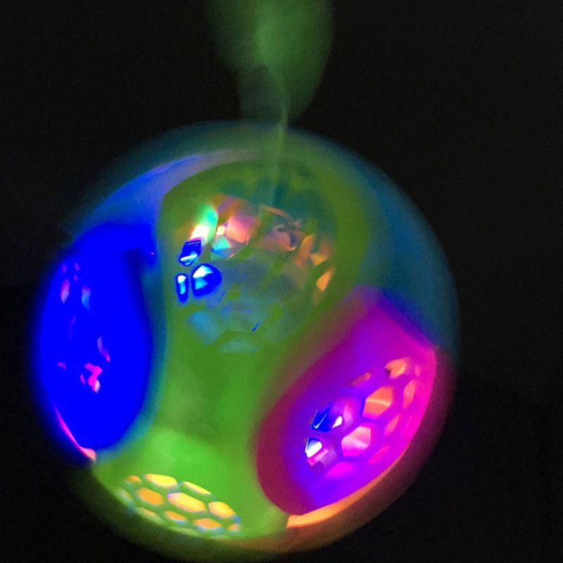 puzzle di Salto Lampeggiante Palla Che Rimbalza Palla Danza Palla ah CONDOTTO LA Luce di Musica Giocattolo per Bambini Assemblare Blocchi