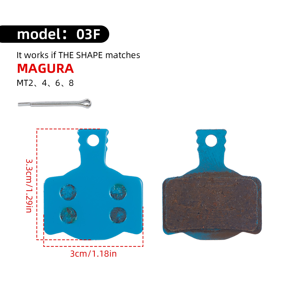 MOTSUV Bicycle Disc Brake Pads MTB Bike BB5 BB7 Pads Wear-resistant Blue Half Metal High Strength Steel Backplate Cycling Parts: black