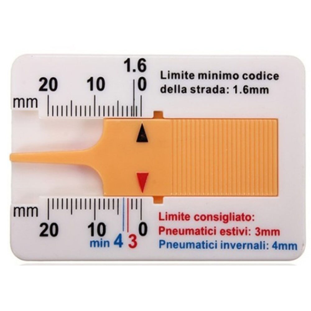 Plastic tread gauge 0-20mm vernier depth caliper tread pattern depth ruler portable tread gauge depth meter