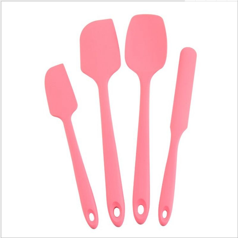 Panelas Antiaderente Para Cozinha Conj　Baking Tool Set 4-Piece Silicone Kitchen Ttools Integrated Silicone Scraper Spatula Cake: 002