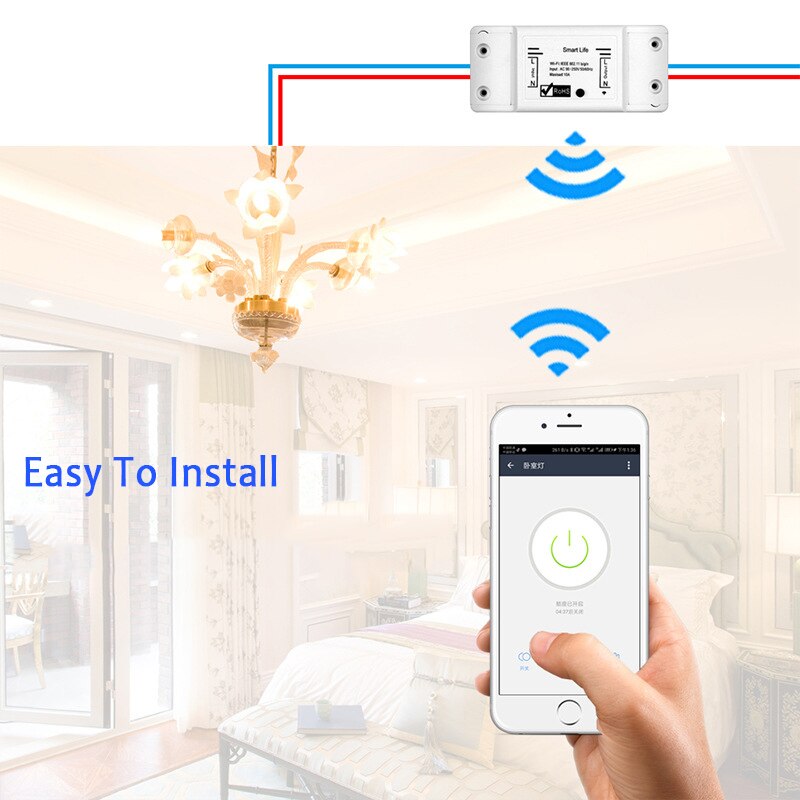 10A Wireless Smart Home WiFi Switch Universal Breaker Smart Life APP Smarthome Timing Light Switch With Alexa Google Home Voice