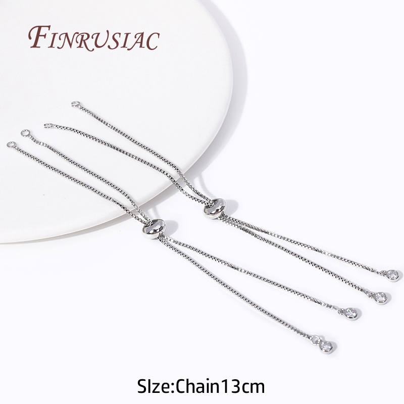 Componente de pulsera de cadena de caja chapada en oro de 18 quilates con cuentas de inserción de silicona para collar DIY, accesorios para hacer joyas al por mayor: M / Rojo