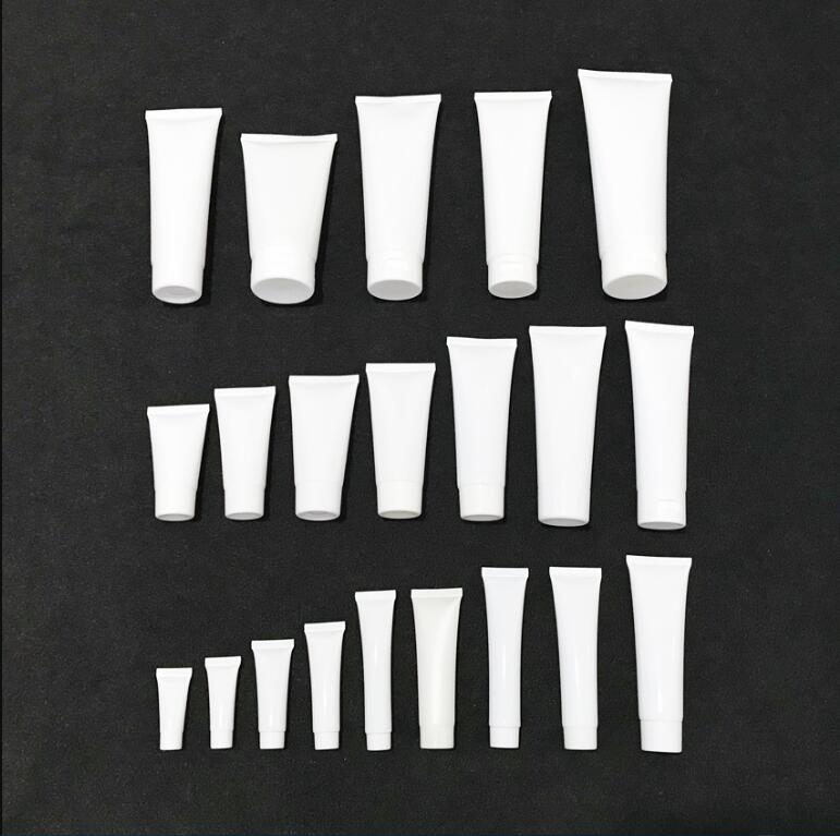 100 pcs Trasporto Libero 50 100 120 150 200 g Bianco Imballaggio di plastica Tubo Bottiglia di Vibrazione Tappo di Gel crema lozione contenitore vuoto di tenuta