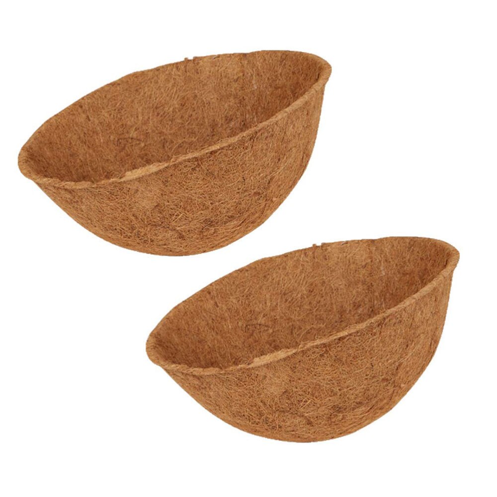 2 Pcs Coconut Liner Durable Practical Flower Pot Mat Pot Base for Ivy Snapdragon Green Iris