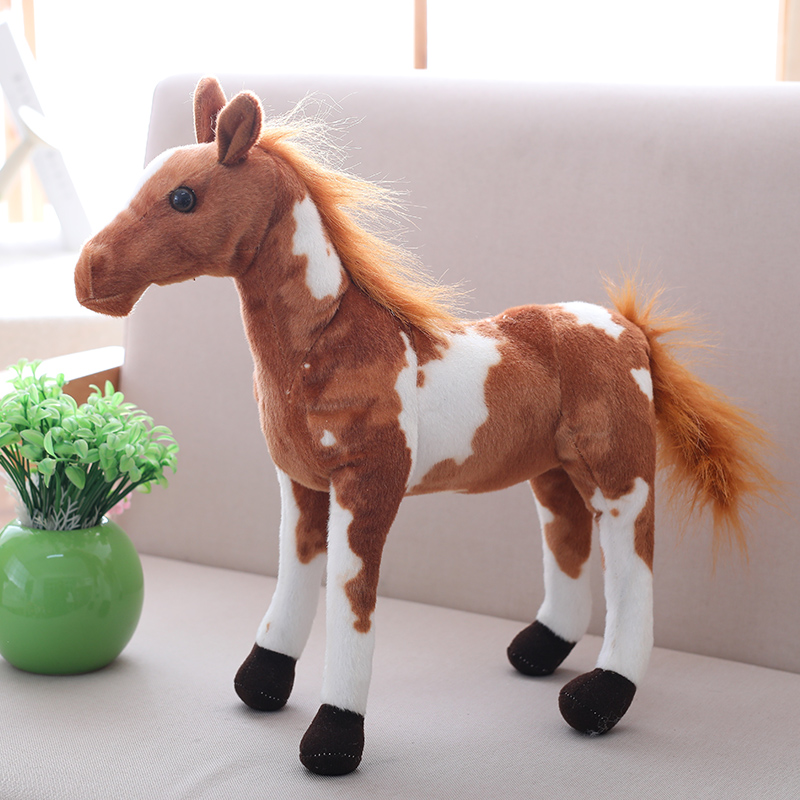 30-90cm 4 estilos caballo de simulación de peluche de juguete de peluche Animal realista muñeca bebé niños tienda de casa decoración Triver juguete de: Blanco / 51cm-99cm