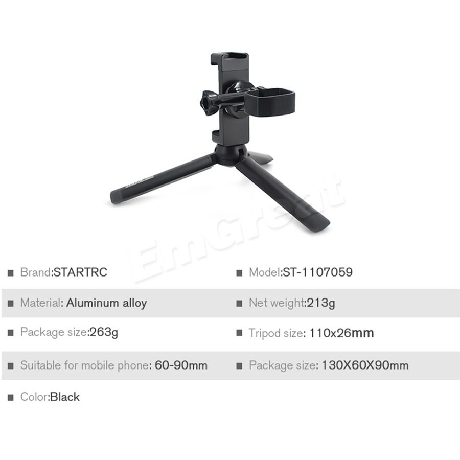 Trípode de pinza de teléfono móvil de aleación de aluminio con soporte de mano para cámara Gimbal de mano FIMI PALM