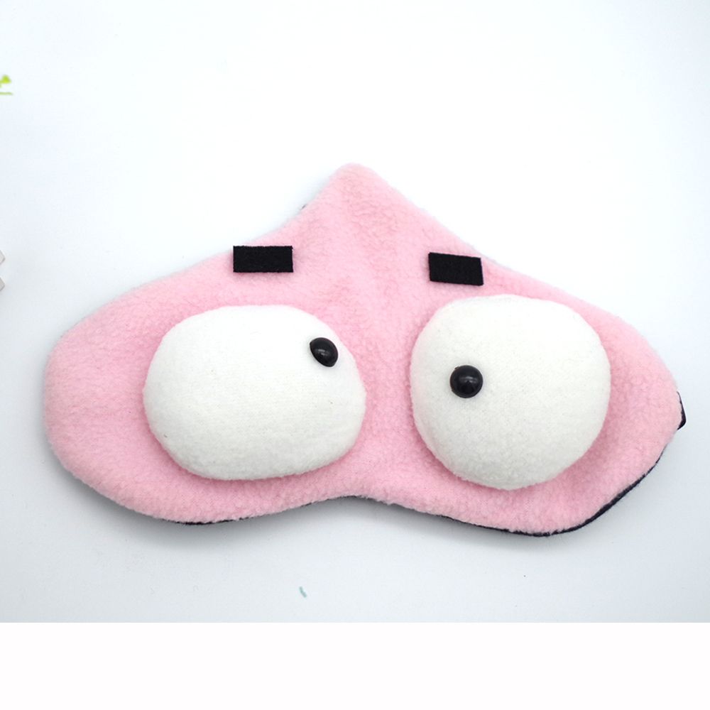 1PC lindo animales antifaz para dormir antifaz acolchado opaco franela máscara de dormir Resto de relajarse ayuda para dormir venda cubierta ojo Pat: Light Pink