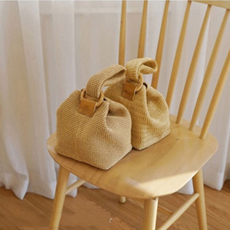 Straw bag female handbag girl Korean beach bag bag woven bag hand bag chain