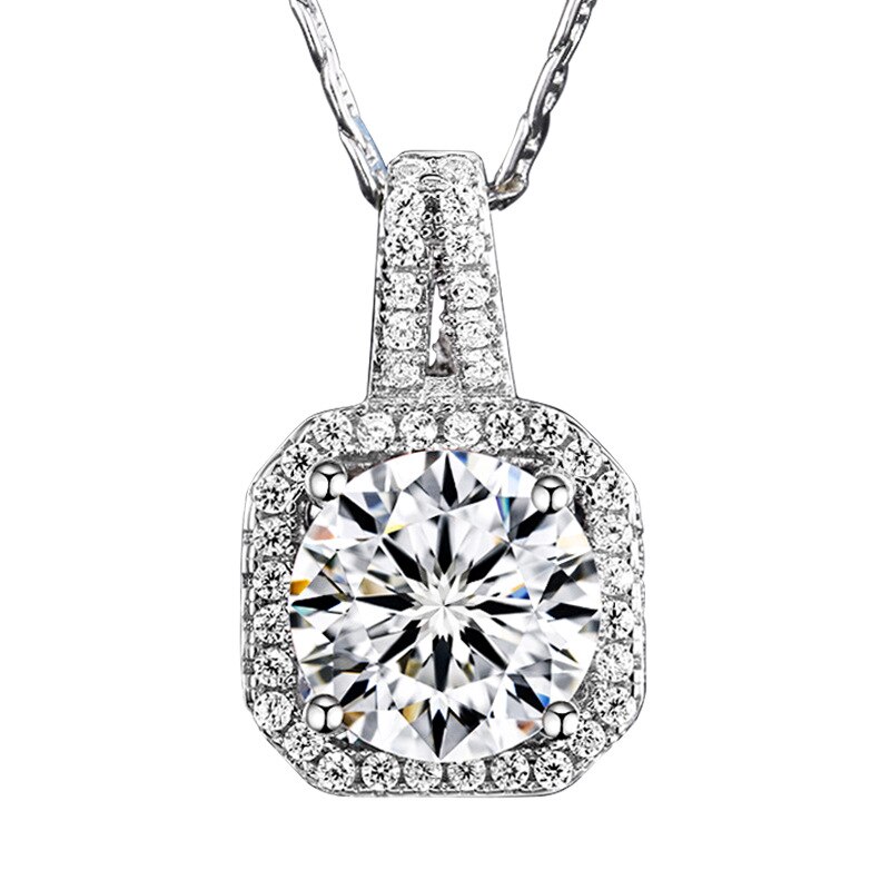 Pendentif brillant en argent sterling 925 pour femme, bijou de mariée en diamant 3ct cz, pour fête de mariage