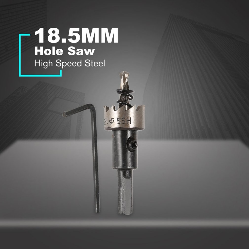 18.5MM Carbide Tip HSS Drill Stainless Steel Hole Grandado