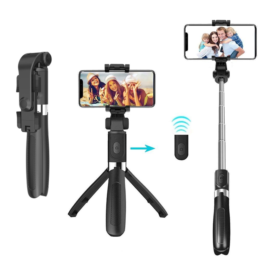 Wireless Bluetooth Selfie Stick Tripod, Foldable Tripod and Monopod with Remote Shutter, Suitable for Iphone Samsung Huawei