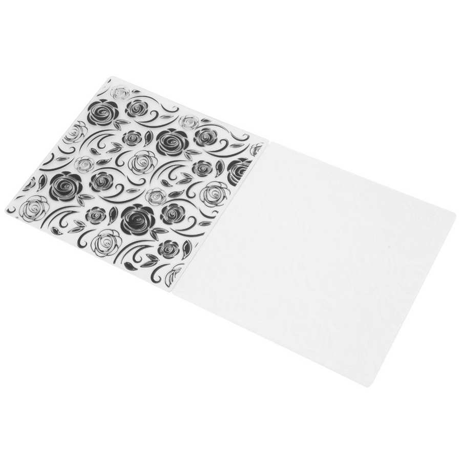 embossing 2Pcs EM200 Embossing Folder Rose Pattern DIY Plastic Embossed Template Paper Crafts embossing