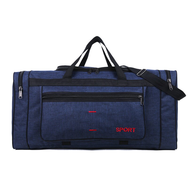 Super Large Capacity Men's Travel Bag Waterproof Big Duffle Bag For Women Male Weekend Trip Hand Luggage Packing Storage Bags: Blue Travel bag