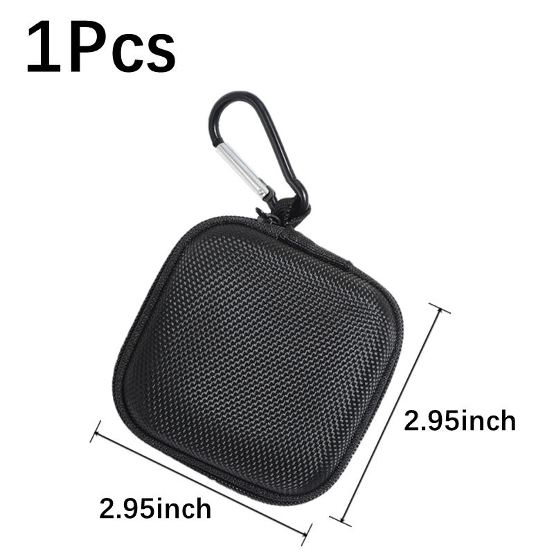 Estuche protector para auriculares, bolsa dura de transporte EVA con caja de gancho para auriculares, accesorios para tarjetas de memoria, funda protectora a prueba de golpes: Verde oliva