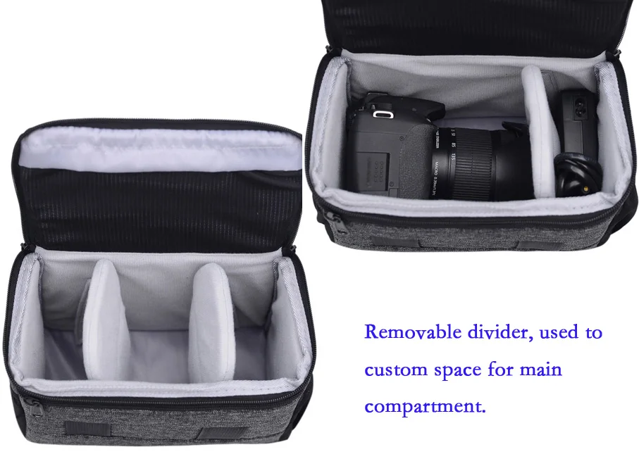 Camera Bag Purse Small Messenger Shoulder Bag for Mirrorless DSLR Camera Waterproof Canvas Compact Photography Case