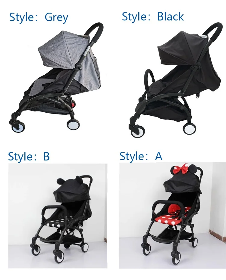 Mom Tan Stroller Accessories Textile Set (Cushion, Sun Visor, Seat Base ) ,Replacement Part Fit Babyzen YOYO YOYO2 YOYA BABYTIME