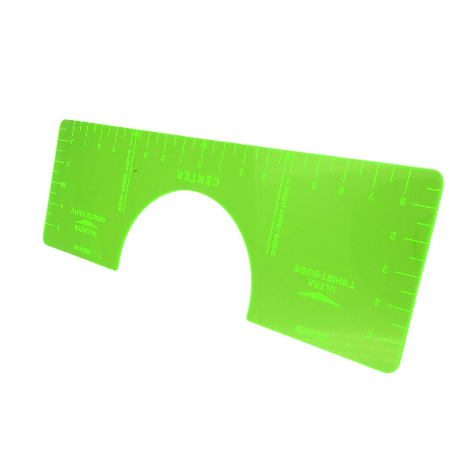 Fluorescentie T-shirt Heerser Gids Vinyl Gids Sublimatie Ontwerpen Op T-shirt Vinyl Heersers Gids Maattabel T-shirts Heerser: Green