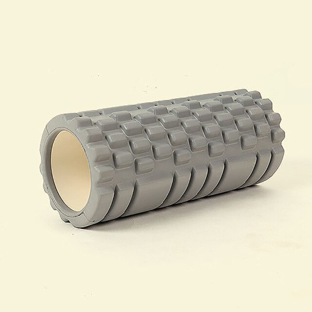 33*14cm joga kolumna fitness pianka pilates joga bloki roller train gym masaż mesh trigger point terapi fizjoterapia ćwiczenia: Grå