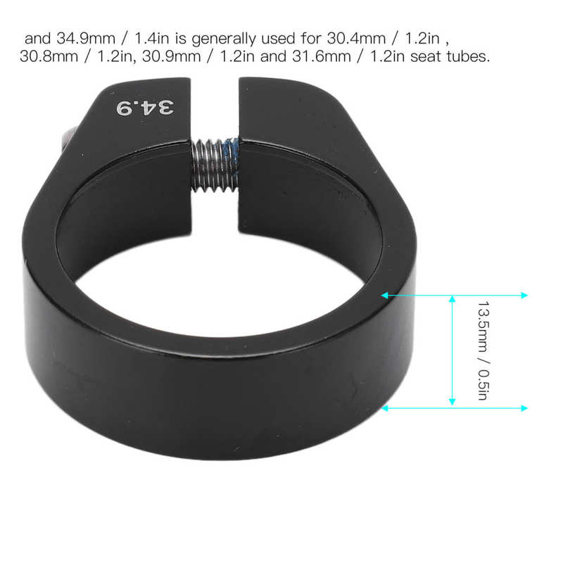 Bike Seat Cansucc Mountainbike Seat Buisklem Slijtvast Aluminium Zadel Pijp Clip Fiets Accessoire: 34.9MM
