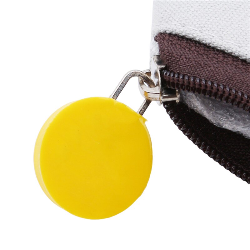 Dames portemonnee eenvoudig canvas rooster glimlach portemonnee kleurrijke cartoon rits kaarthouder sleuteletui