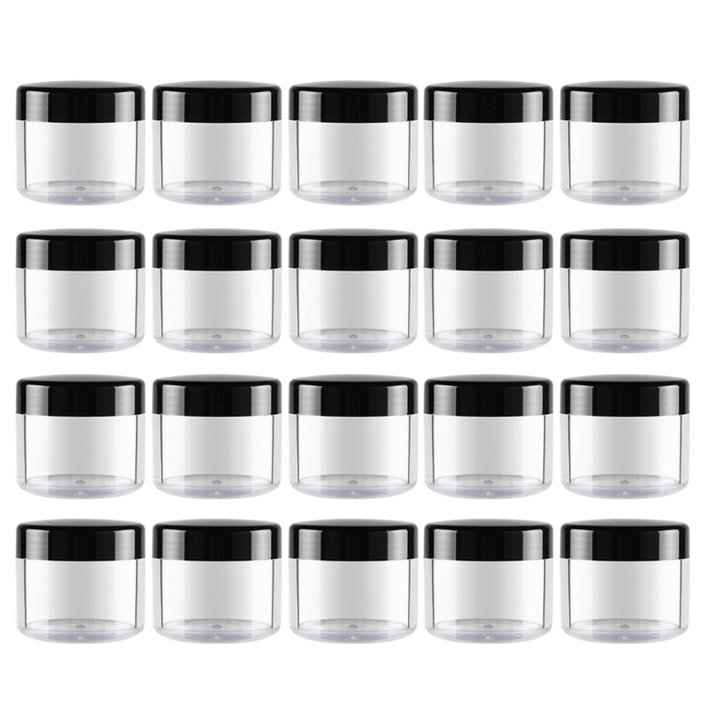 Plastic Travel Bottles Set with Leak Proof Black Lid Portable Squeezable Refillable Divide Storage Bottles Toiletries S27 21: 5