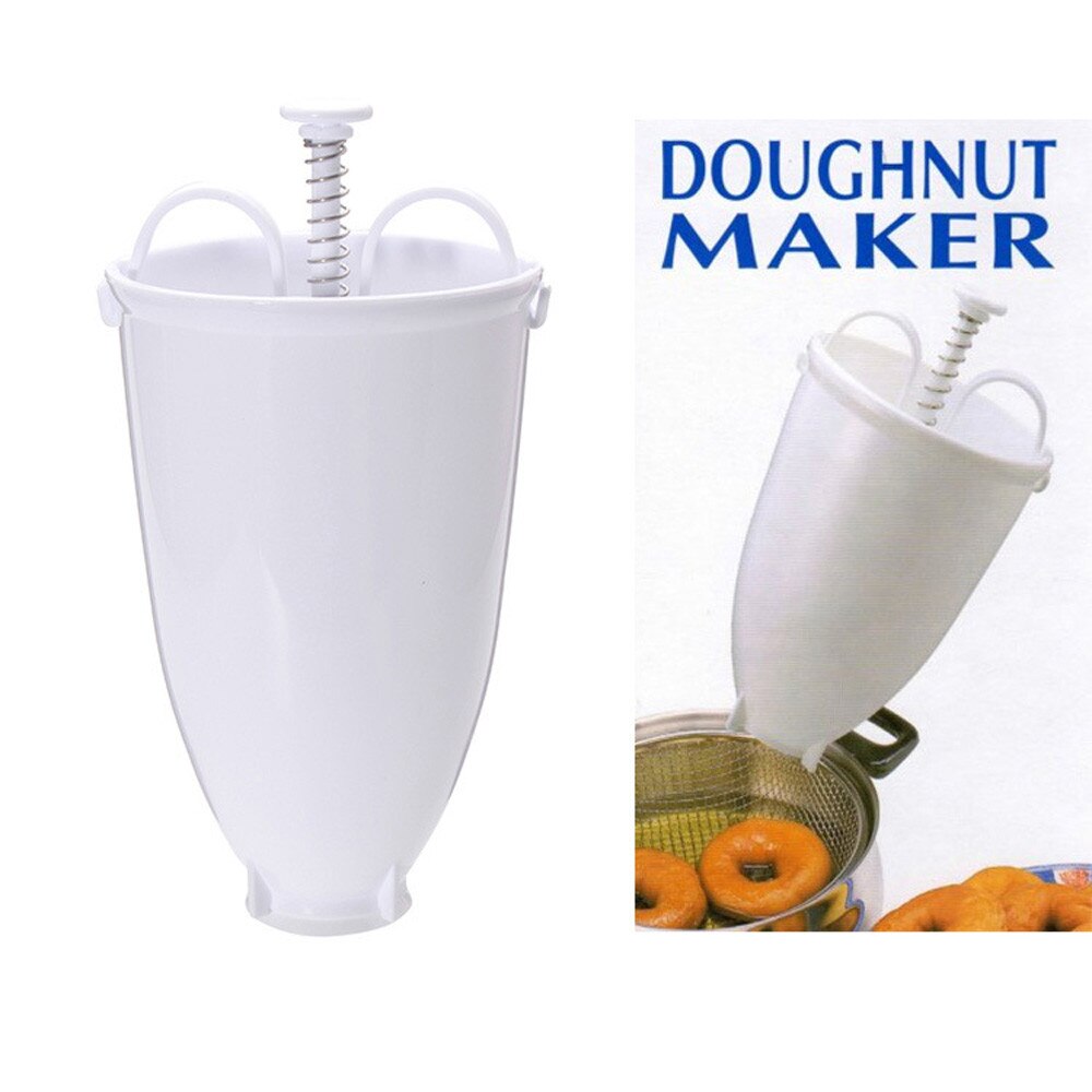 Molde de rosquilla fácil y rápido Donut portátil máquina dispensadora Manual de gofres máquina para rosquillas gofre árabe plástico ligero