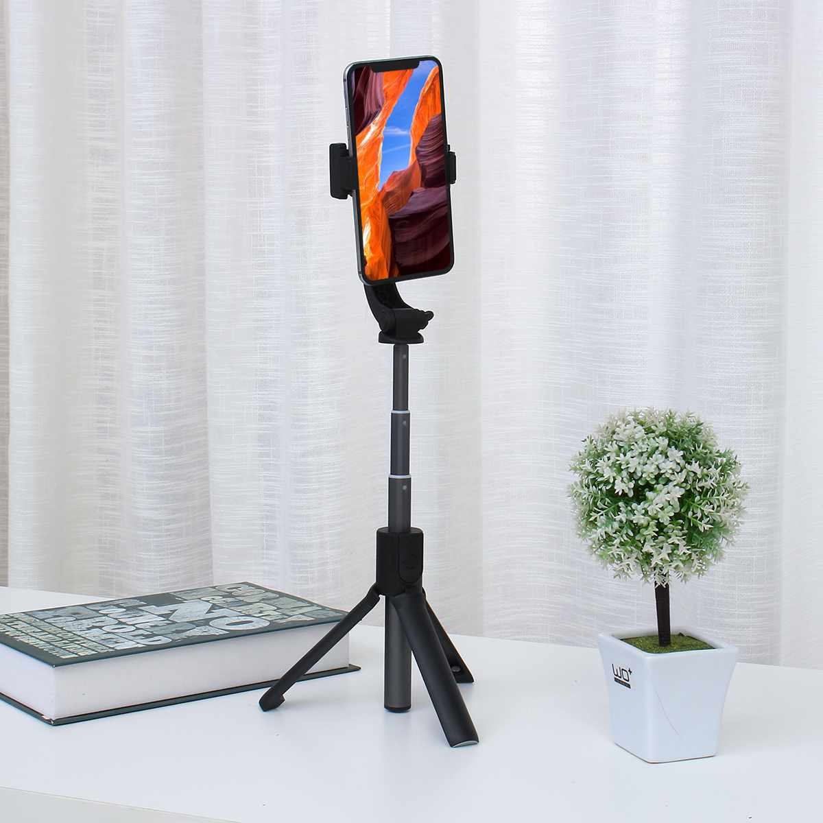 H5 stabilizzatore palmare monoasse cellulare registrazione Video Smartphone Gimbal Selfie Stick telecomando Bluetooth per Action Camera phone