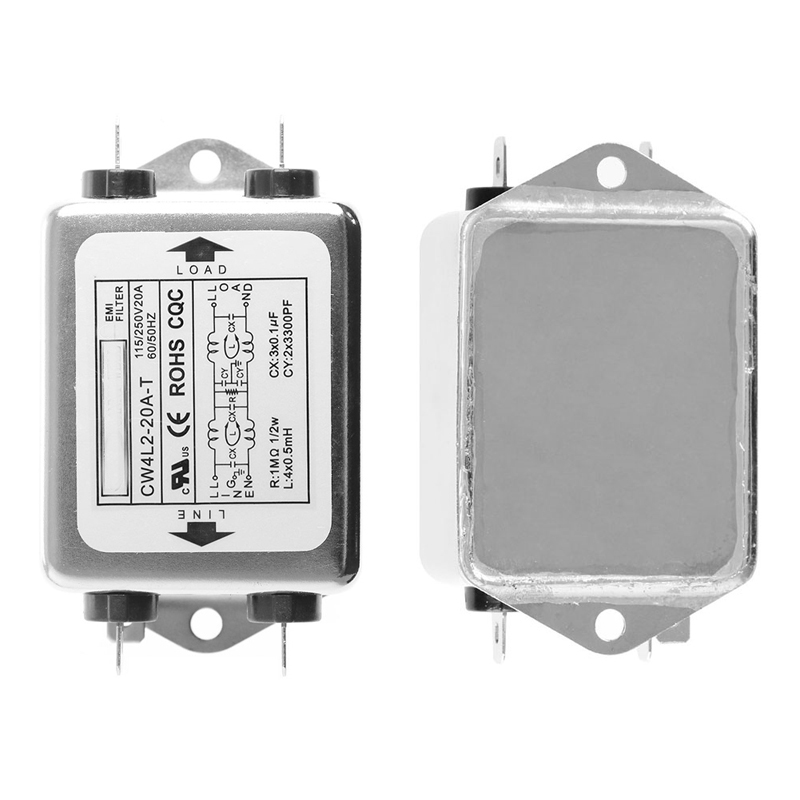 Power EMI Filter CW4L2-20A-T Monophasic Enhanced AC 220V 50/60 HZ