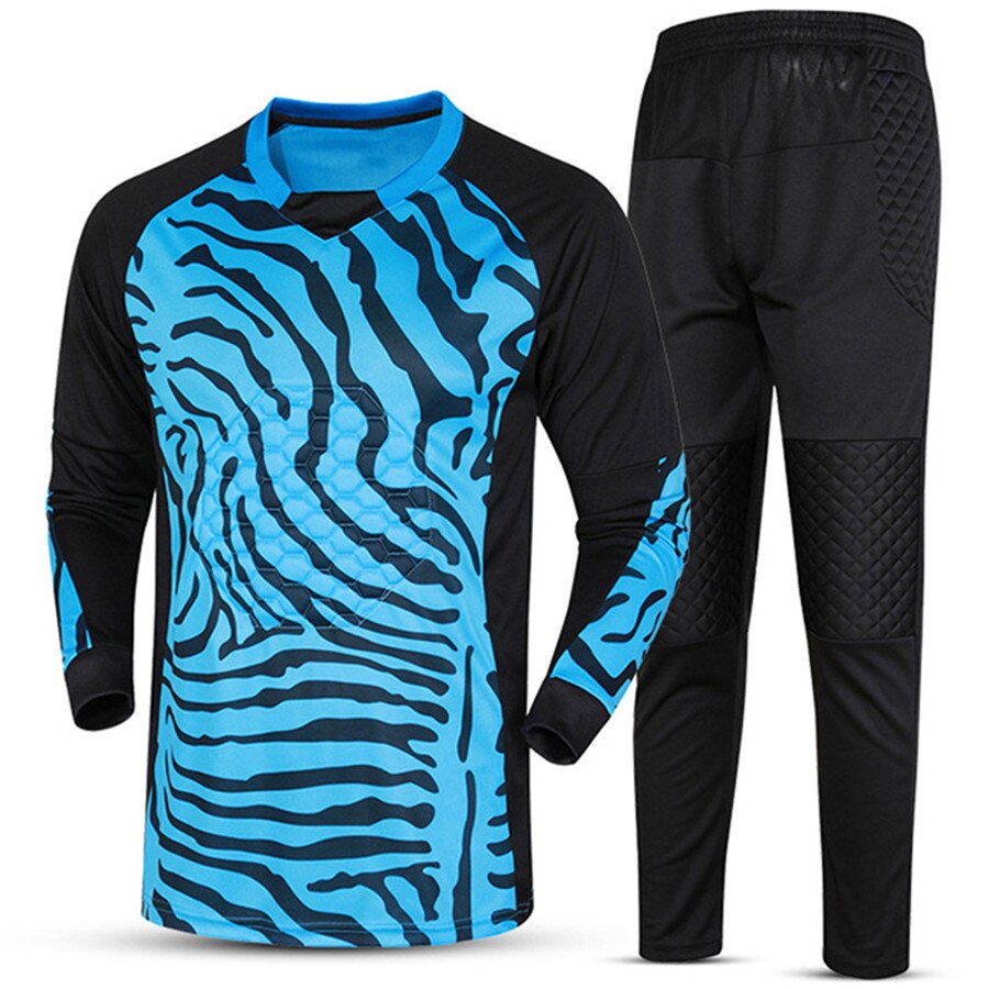 2018 Rapida Asciugatura Ragazzi Ragazzi Giovani Calcio jersey Formazione di calcio Camicie portiere Uniformi Portiere Maglie survêtement: 023 blue / S