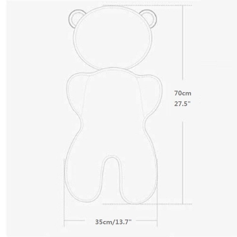 Starke Kinderwagen Kissen 3D Luft Gittergewebe Baby wagen matt Bär Ohr Art Sitz Liner Kühlen Atmungs Pad 70x35cm Kopf/Hals Schutz